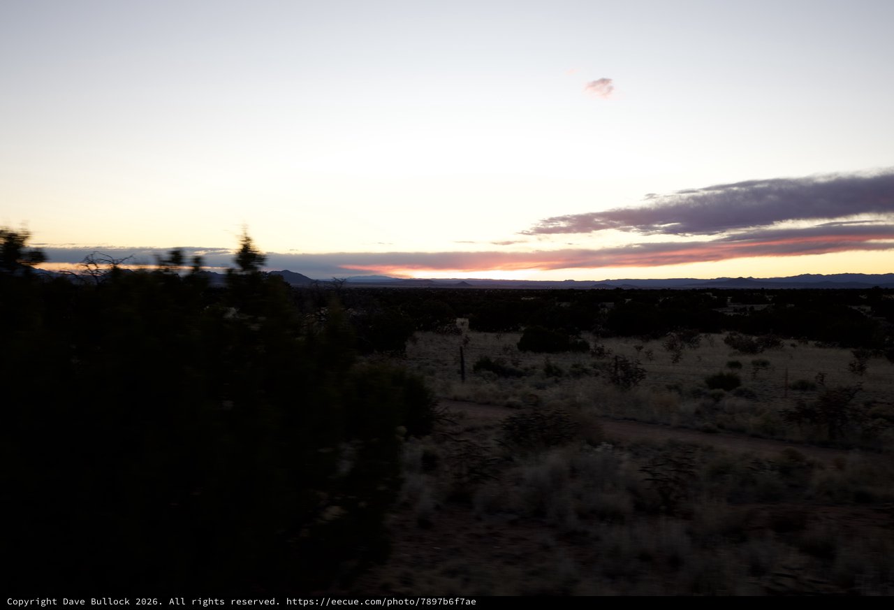 Desert Sunset Over New Mexico Landscape