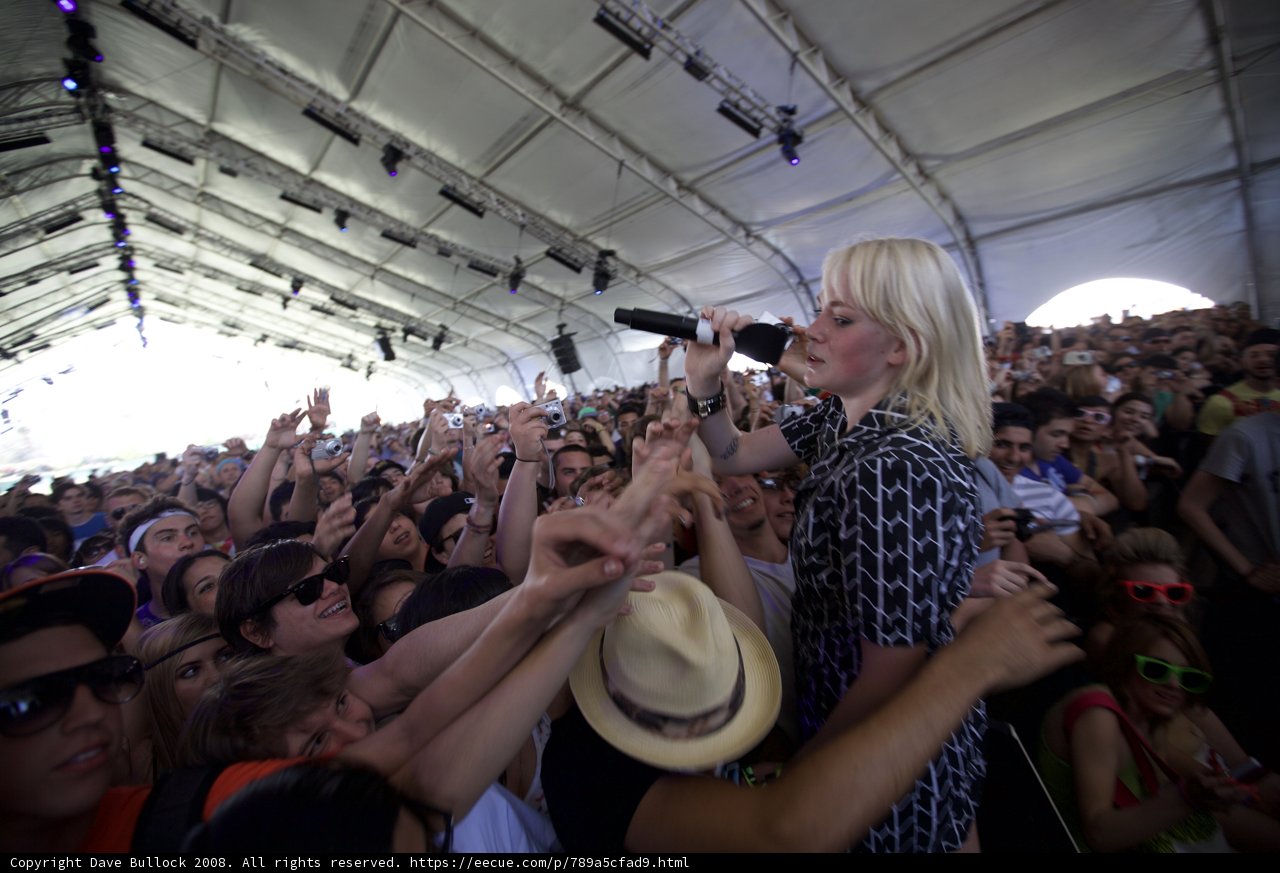 Blonde Bombshell Rocks Coachella Stage