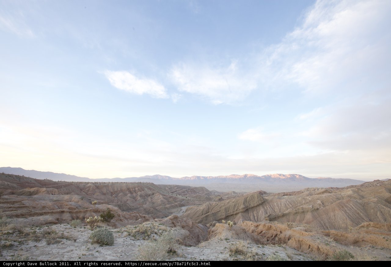 Sunset over the Anza-Borrego Desert