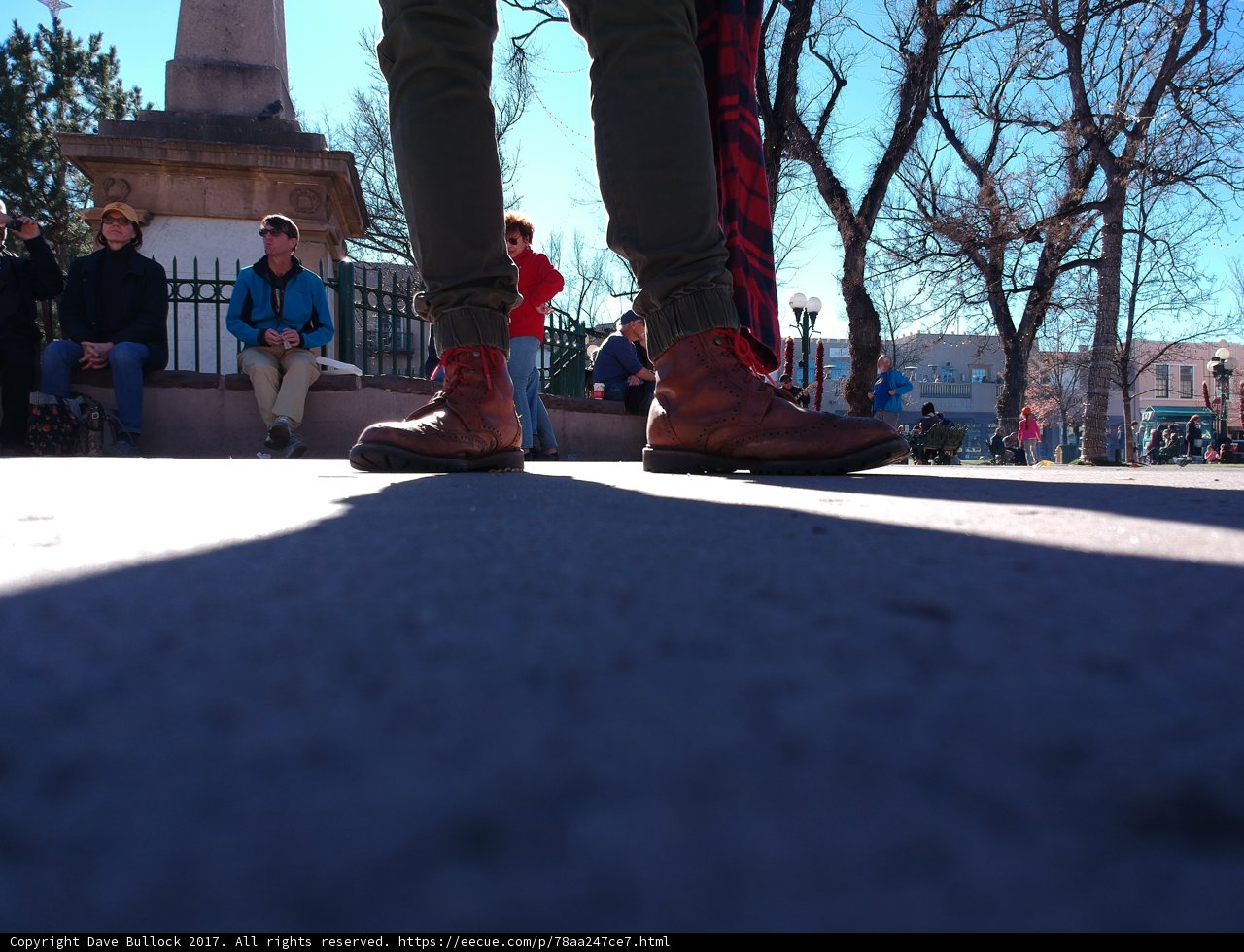 The Man and His Shoes on a Sunny New Mexico Day