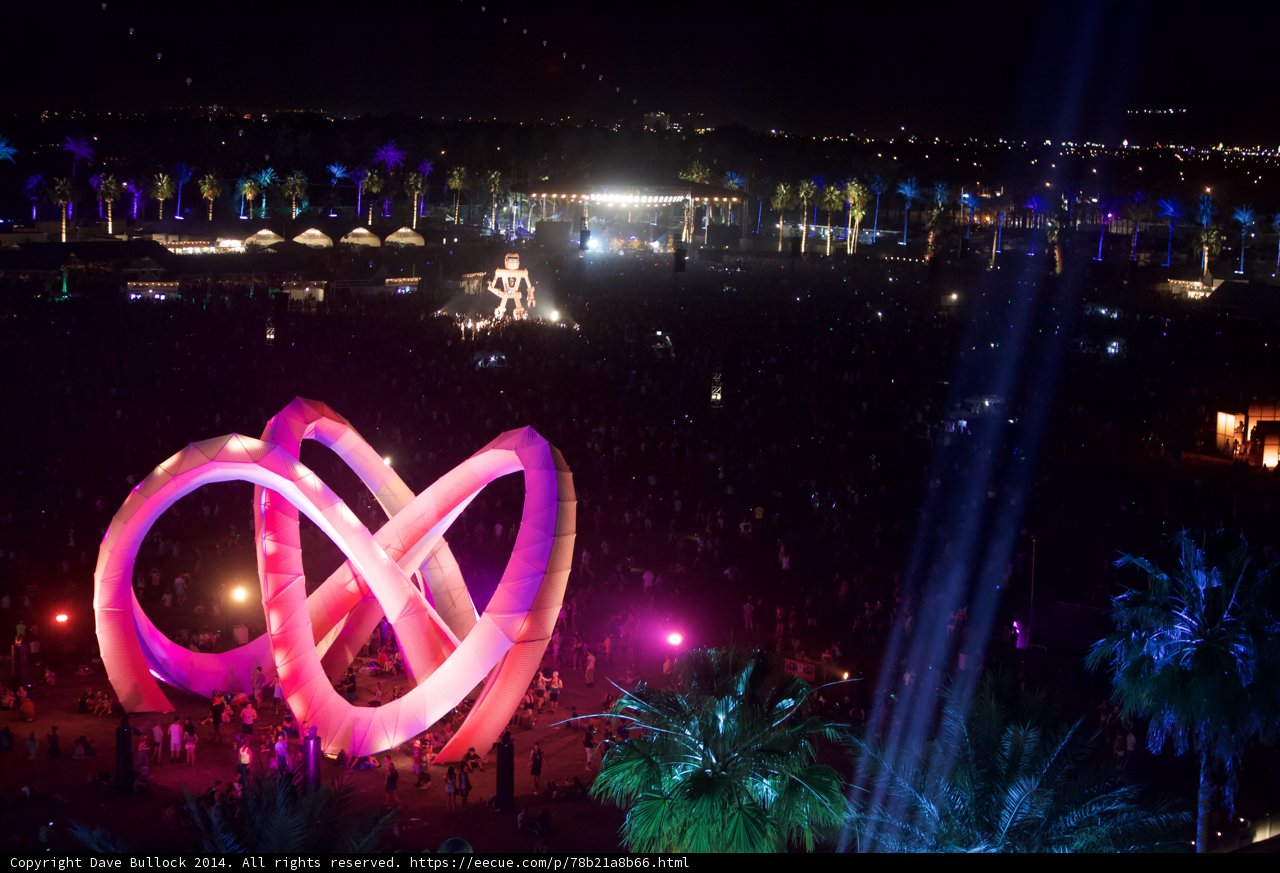 Spectacular Urban Lighting at Coachella Music Festival