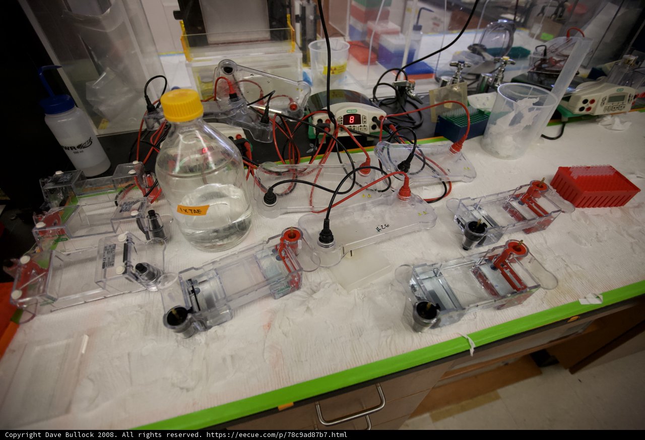 Lab Table with Electronic Devices