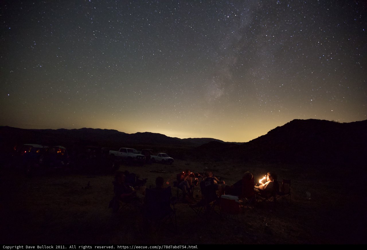 Campfire under the Starry Sky