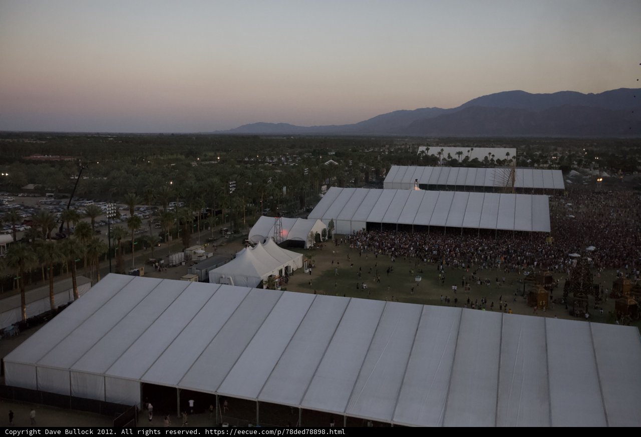 An Aerial View of Coachella's Massive White Tent