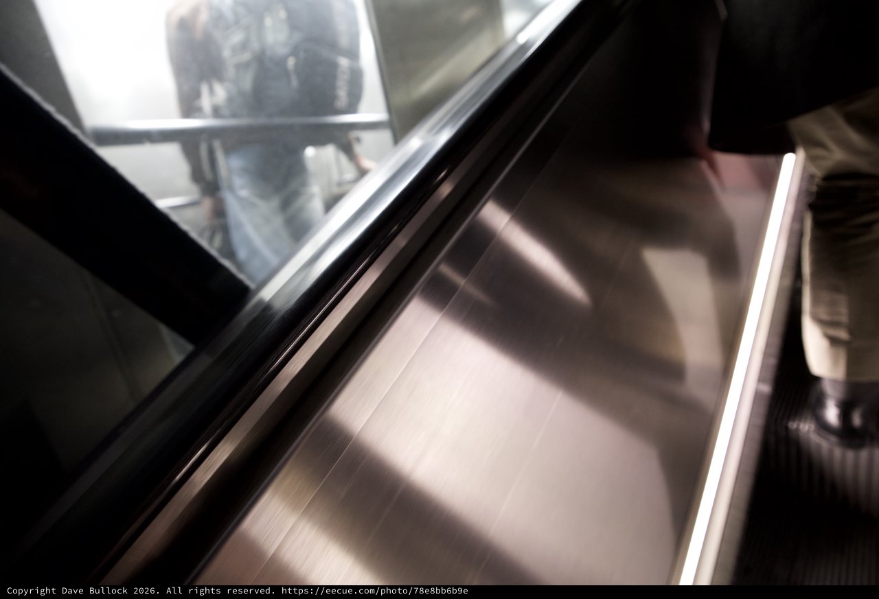 Motion Blur on Moving London Escalator