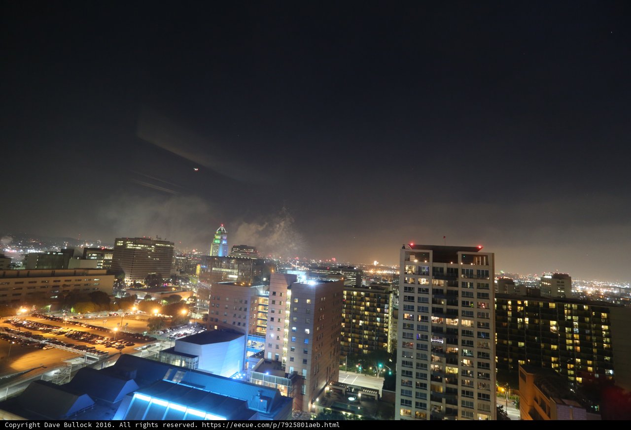 Nighttime Cityscape from Rooftop