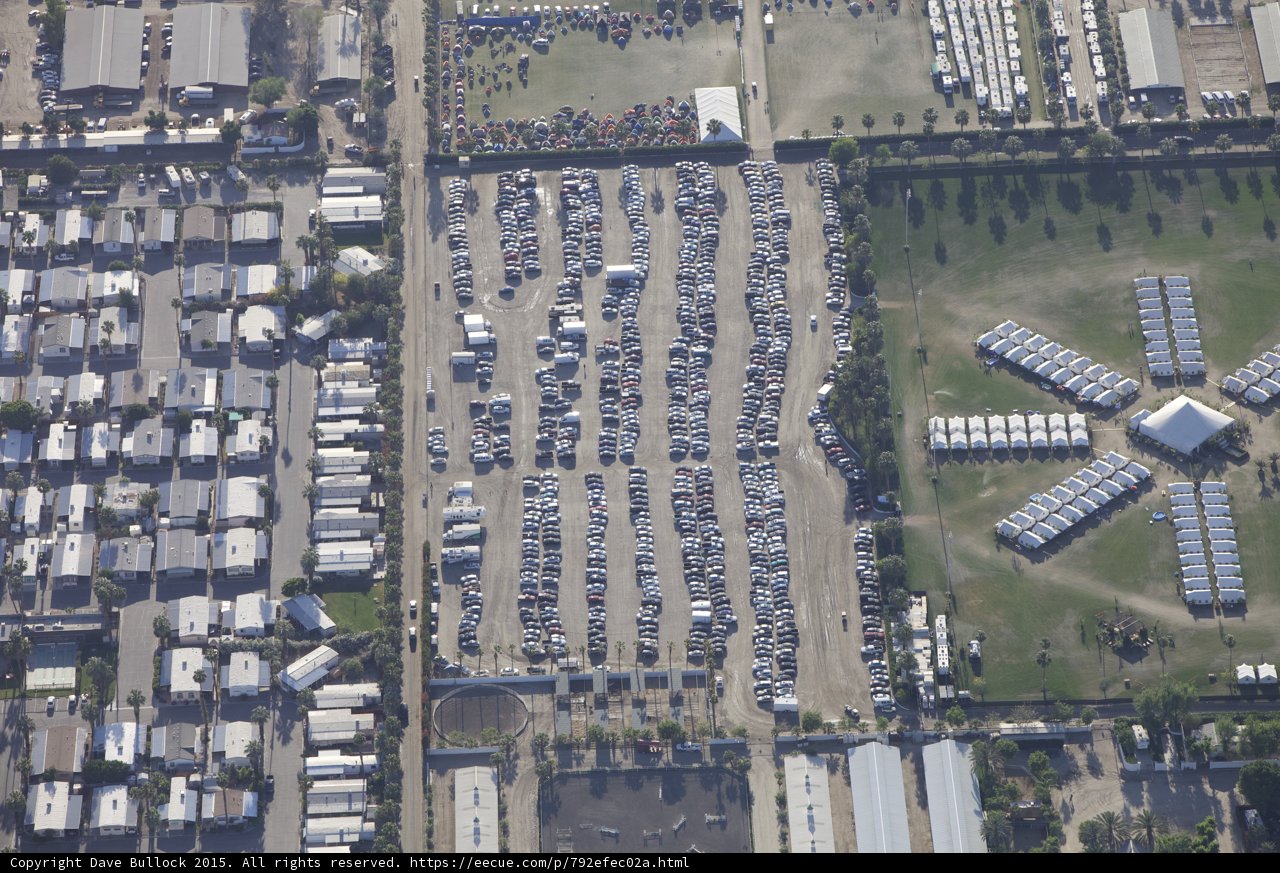 Packed Parking Lot at Coachella Weekend 1