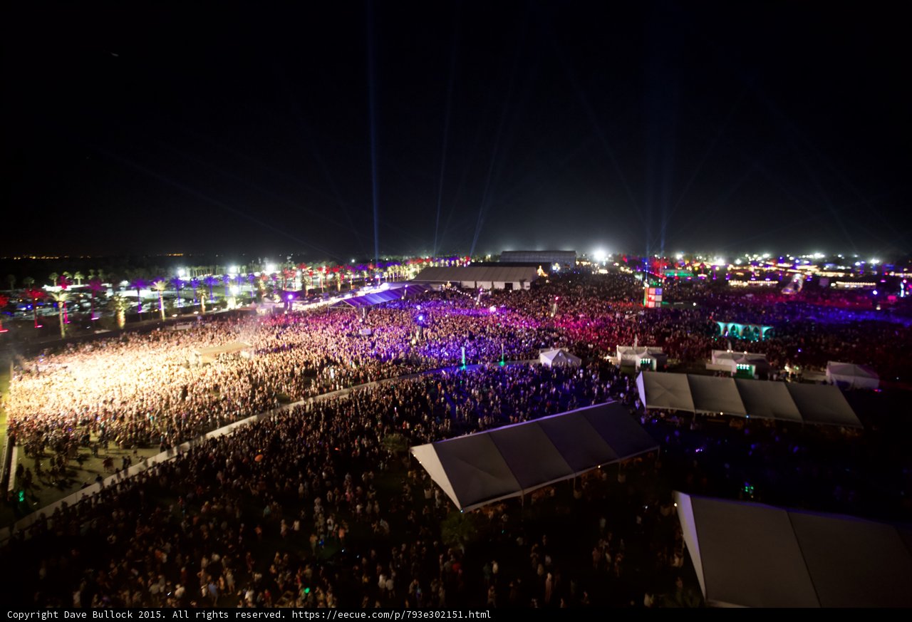 Electrifying Night Life at Coachella Music Festival