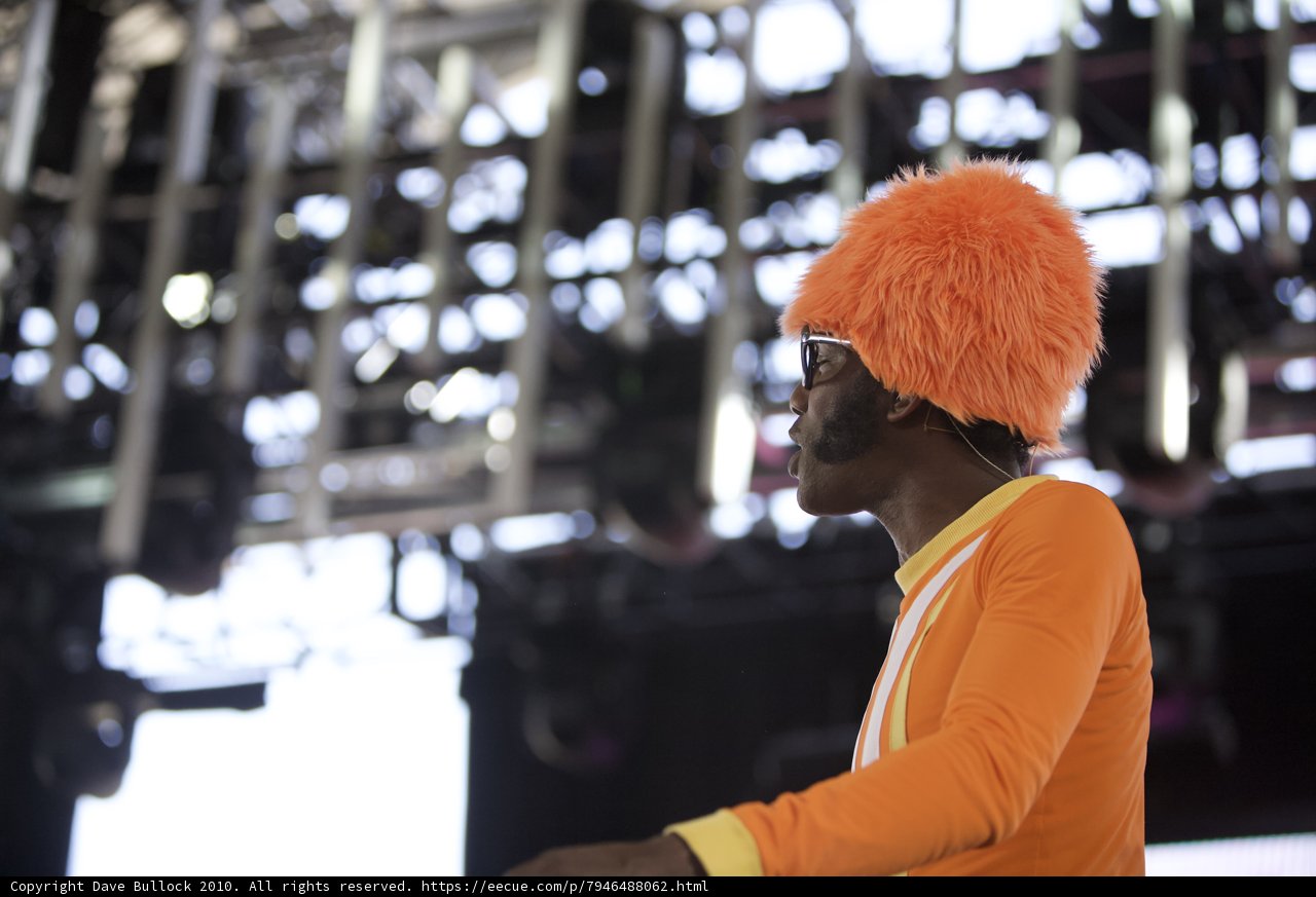 Orange Outfit and Furry Hat