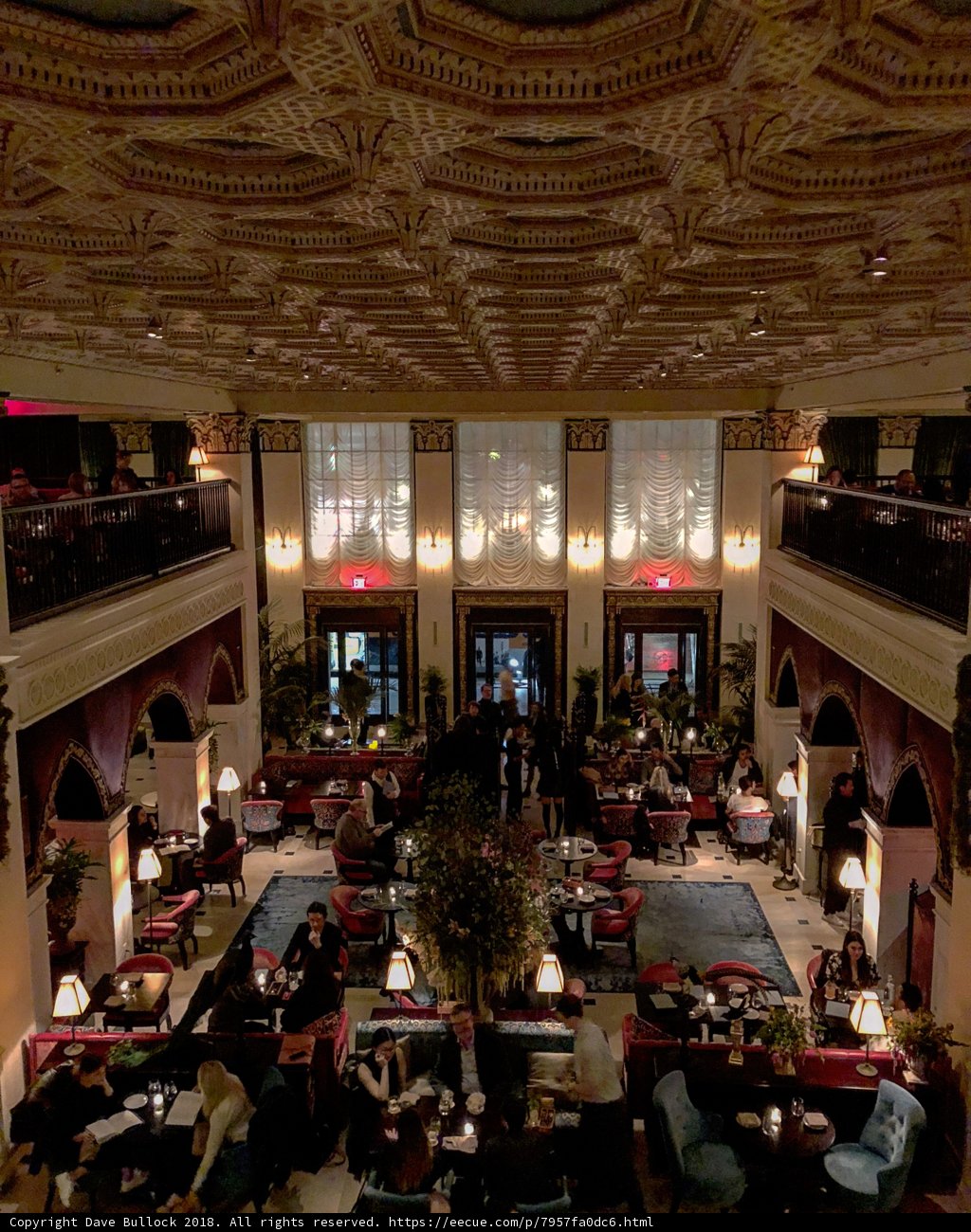 Bustling Lobby of Hotel in Los Angeles