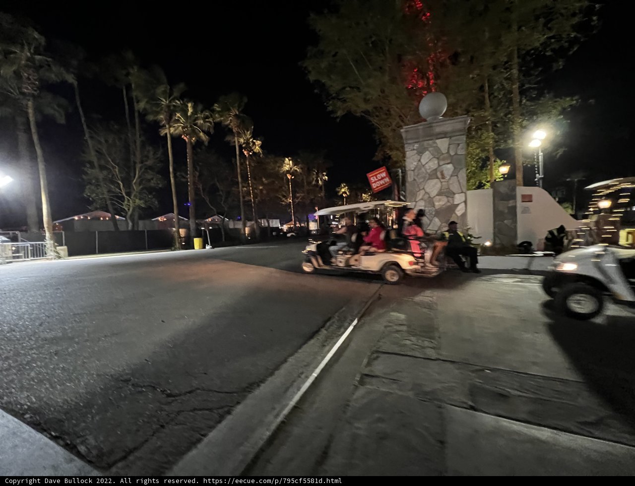 Night Ride on a Golf Cart