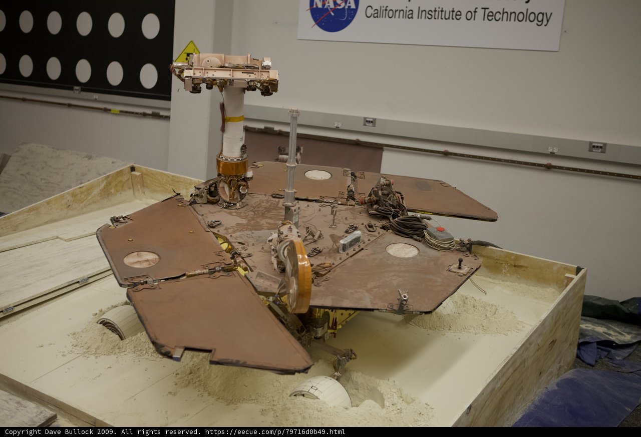 Unstuck Rover on Plywood Table