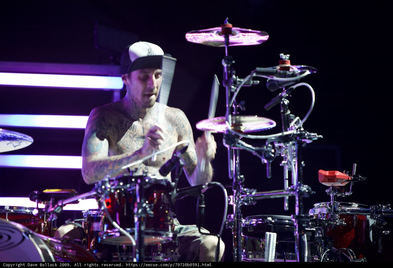 Travis Barker Playing Drums at Coachella 2009