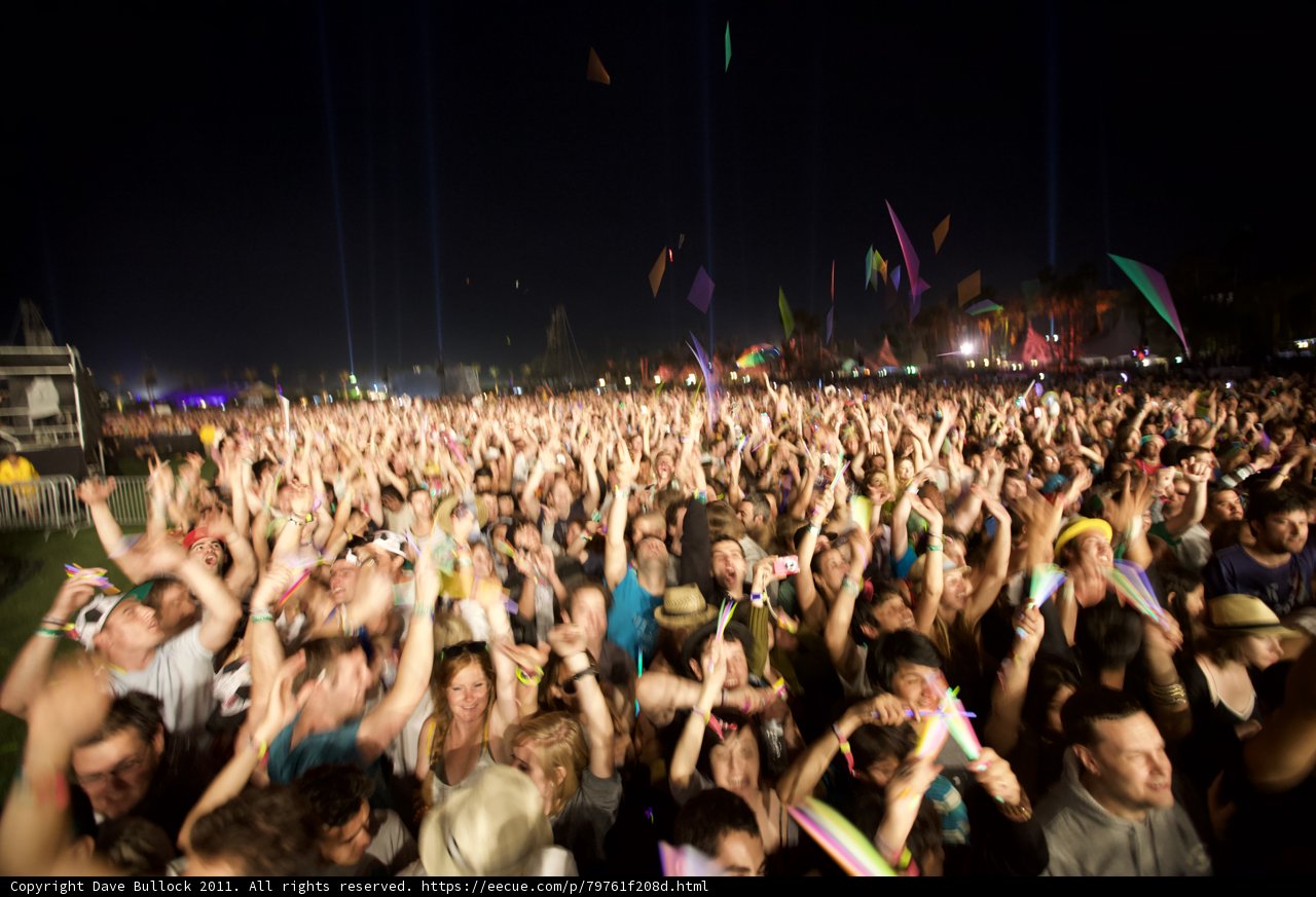 Coachella Crowd on a Friday Night