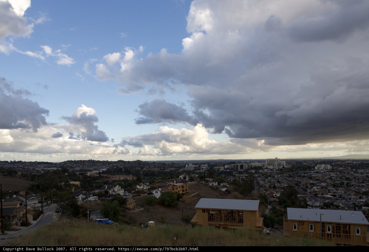 Cloudy Skies over a Quaint Neighborhood