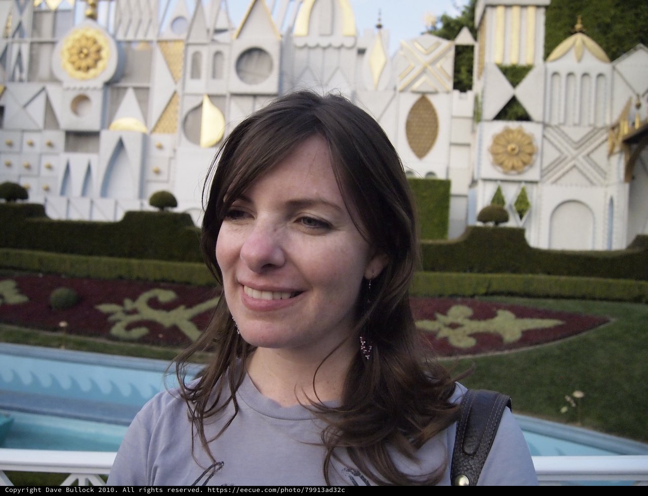 Smiling Woman at It's a Small World Disneyland
