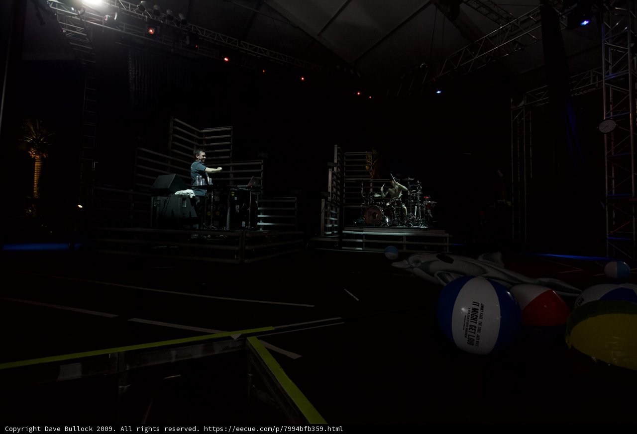 Stage lights up at Coachella