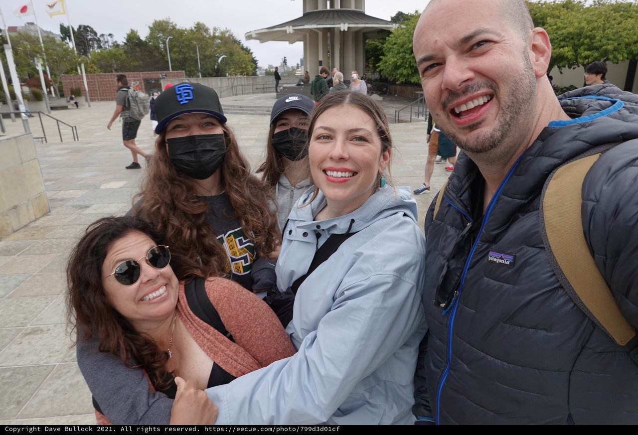 Friends Taking Selfie at Memorial Plaza