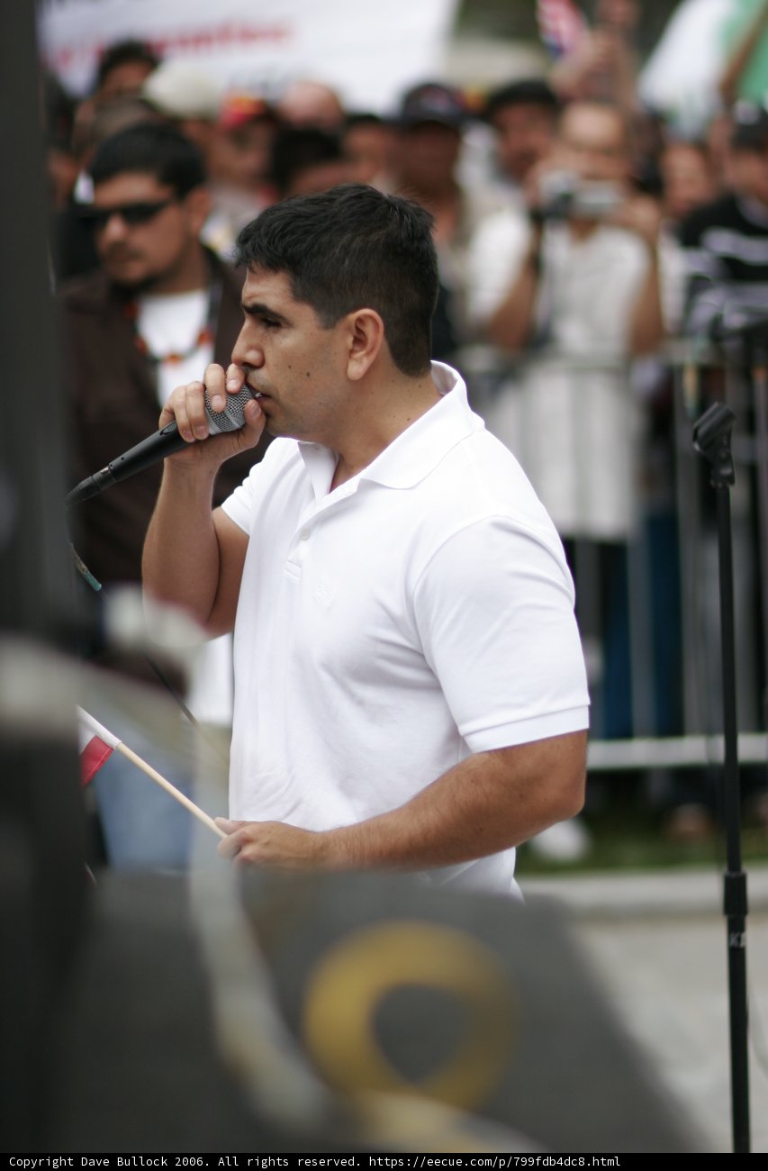 Protester in White