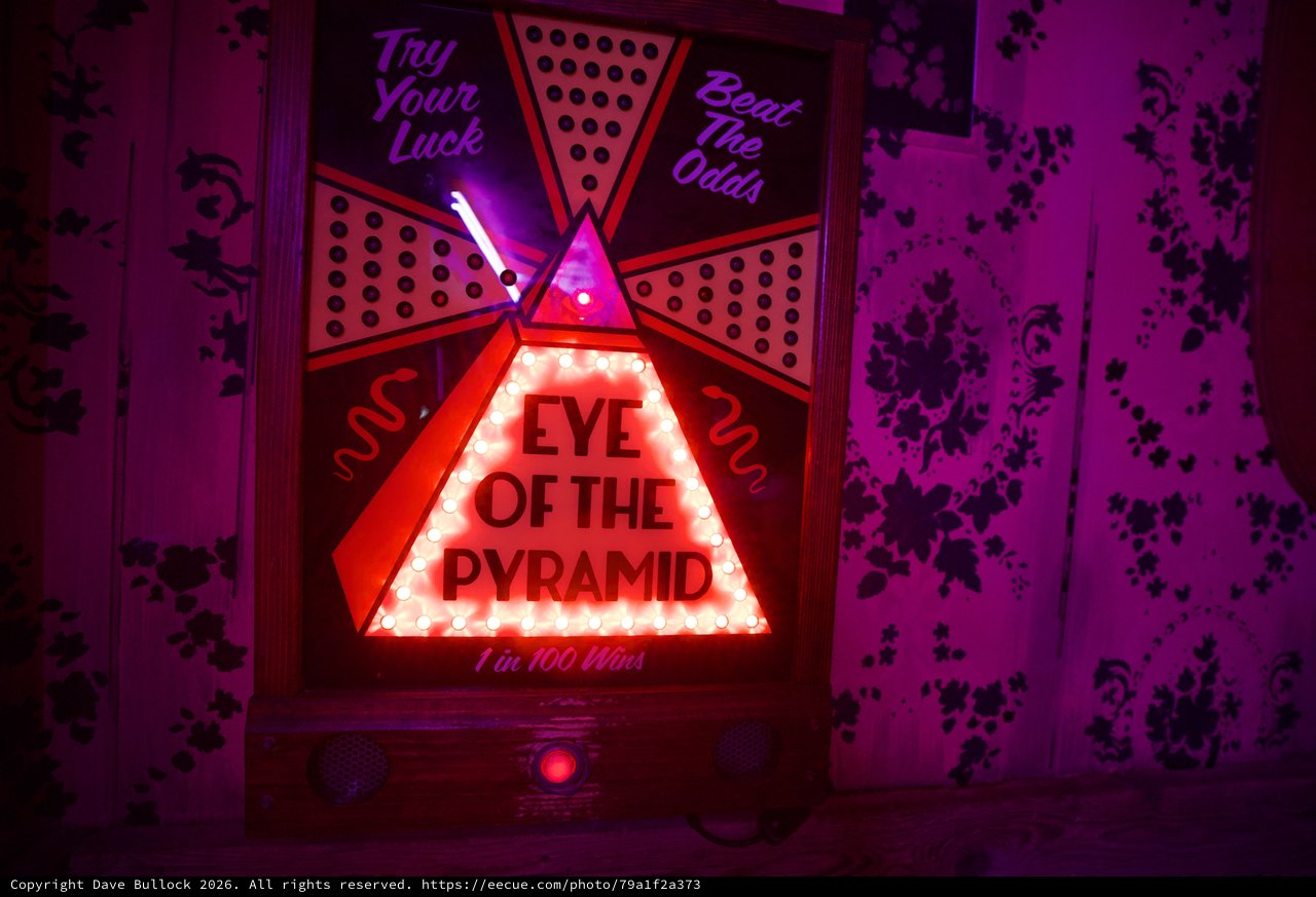 Eye of the Pyramid Vintage Arcade Game Illuminated