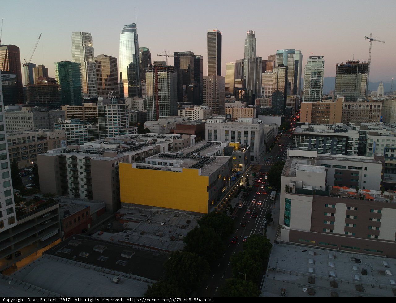 Cityscape of Los Angeles from High Above