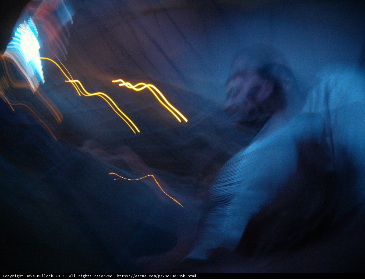 Blurred Man in Urban Nightclub