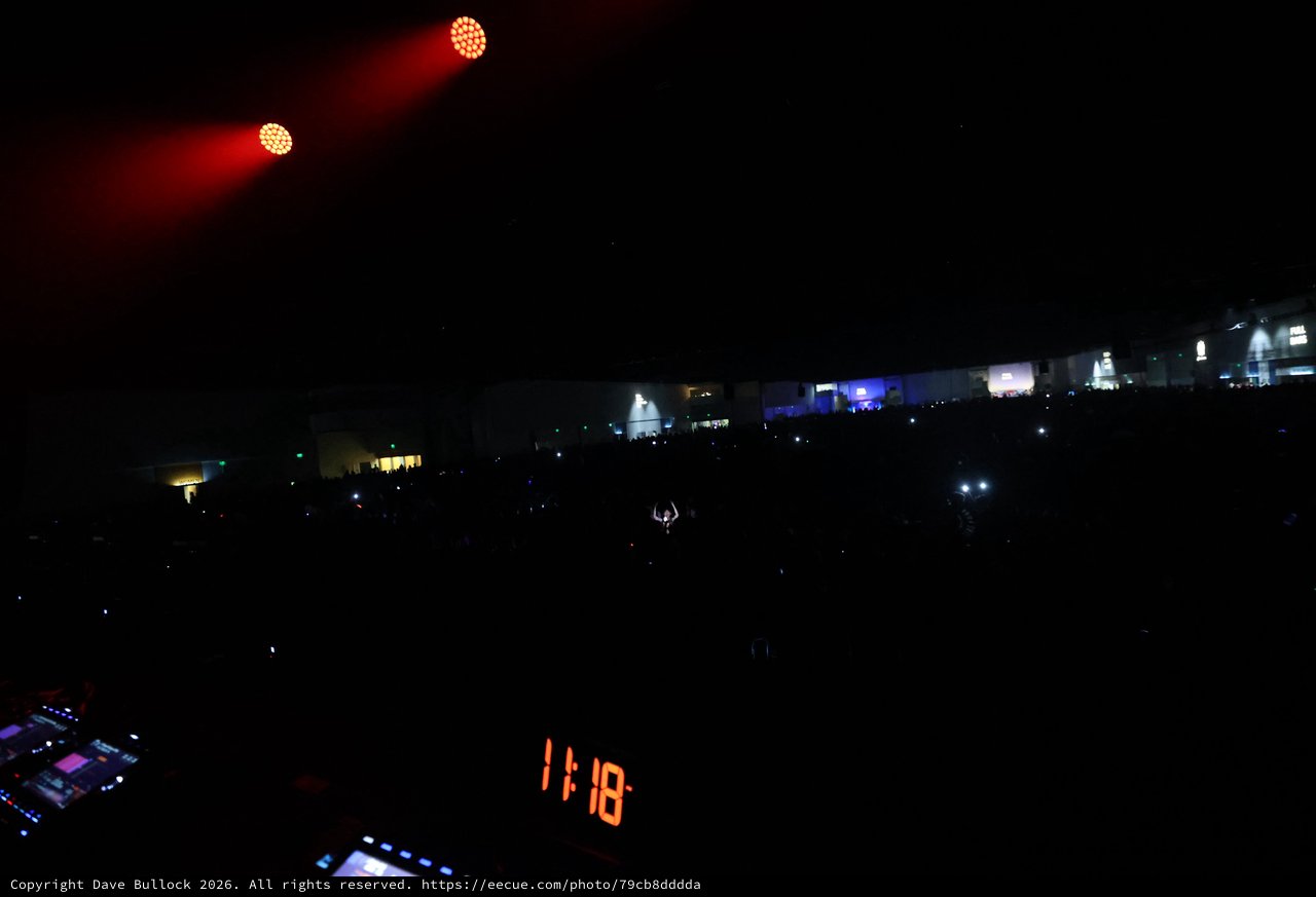 Aerial View of Wobbleland 2026 Festival Crowd at Night