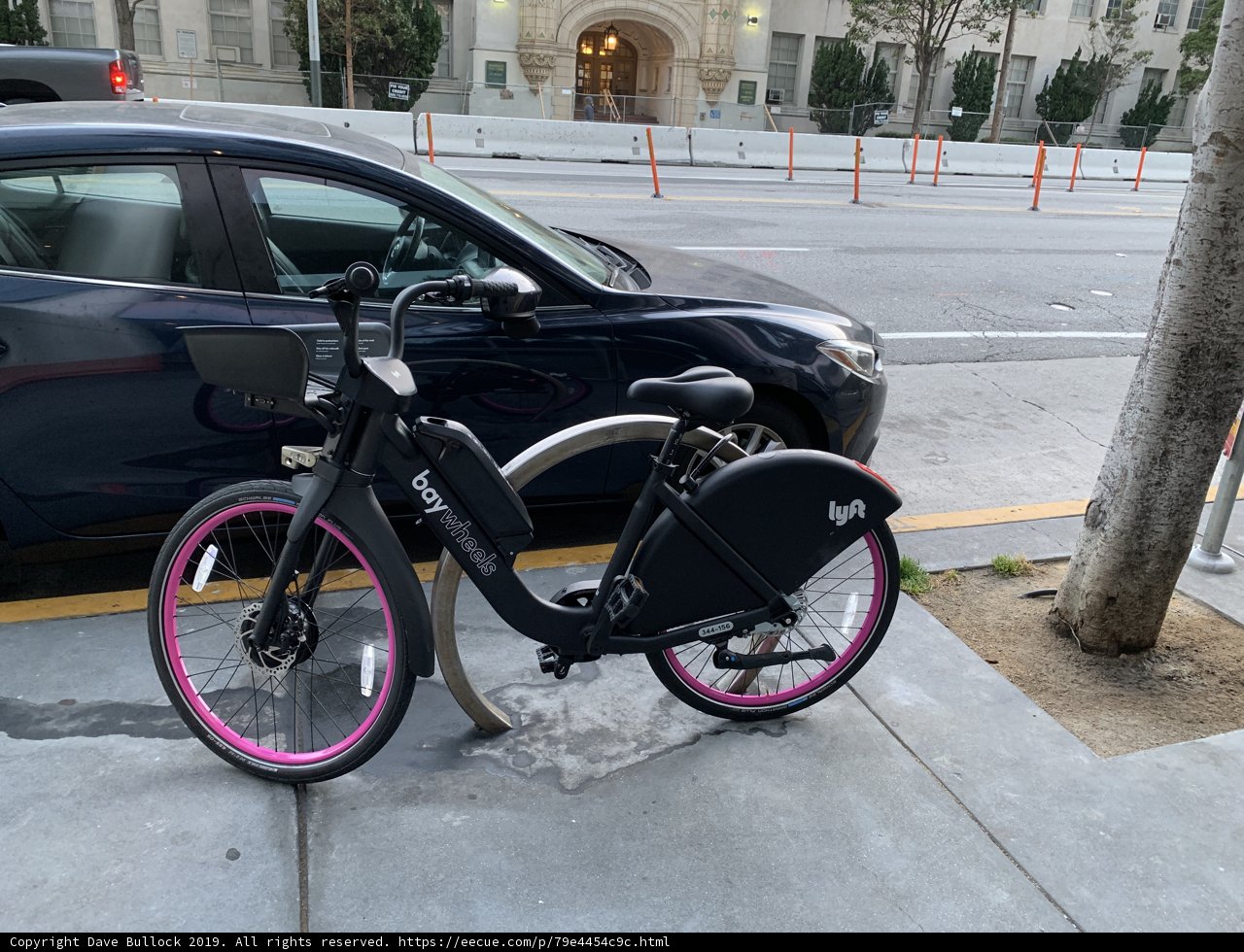 Black Bike with Pink Rims