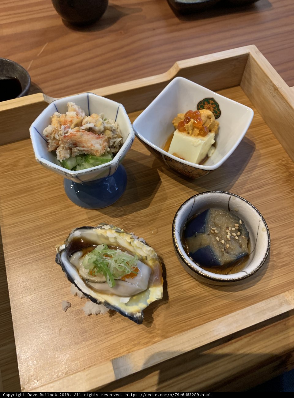 Wooden Tray of Delicious Seafood
