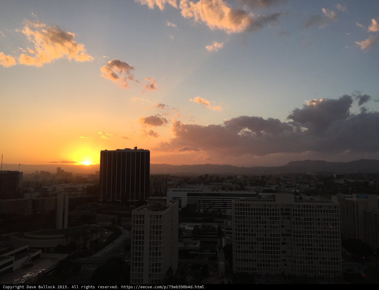 Sunset Over Los Angeles Skyline