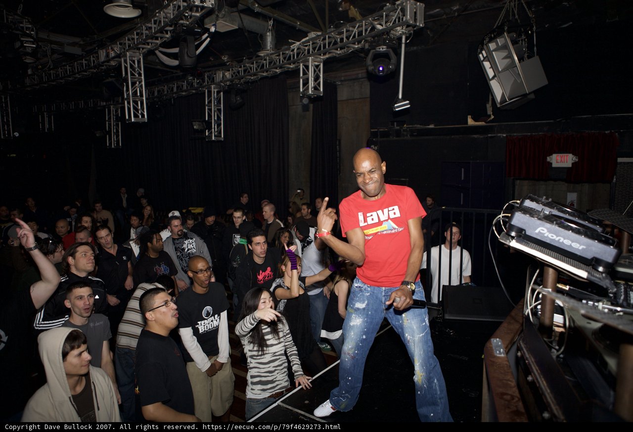 Red Shirted Man Rocks the Nightclub