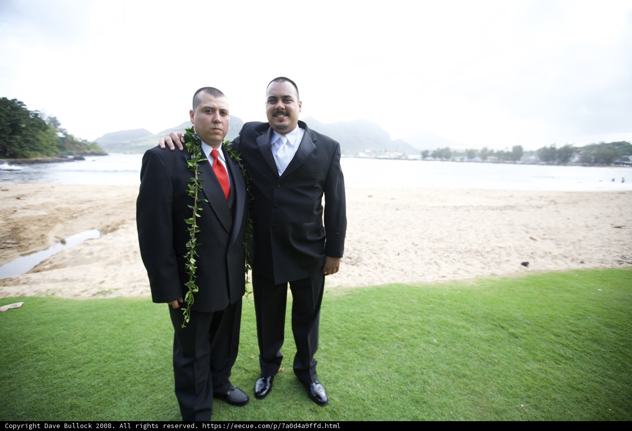 Suited Up on the Hawaii Shore