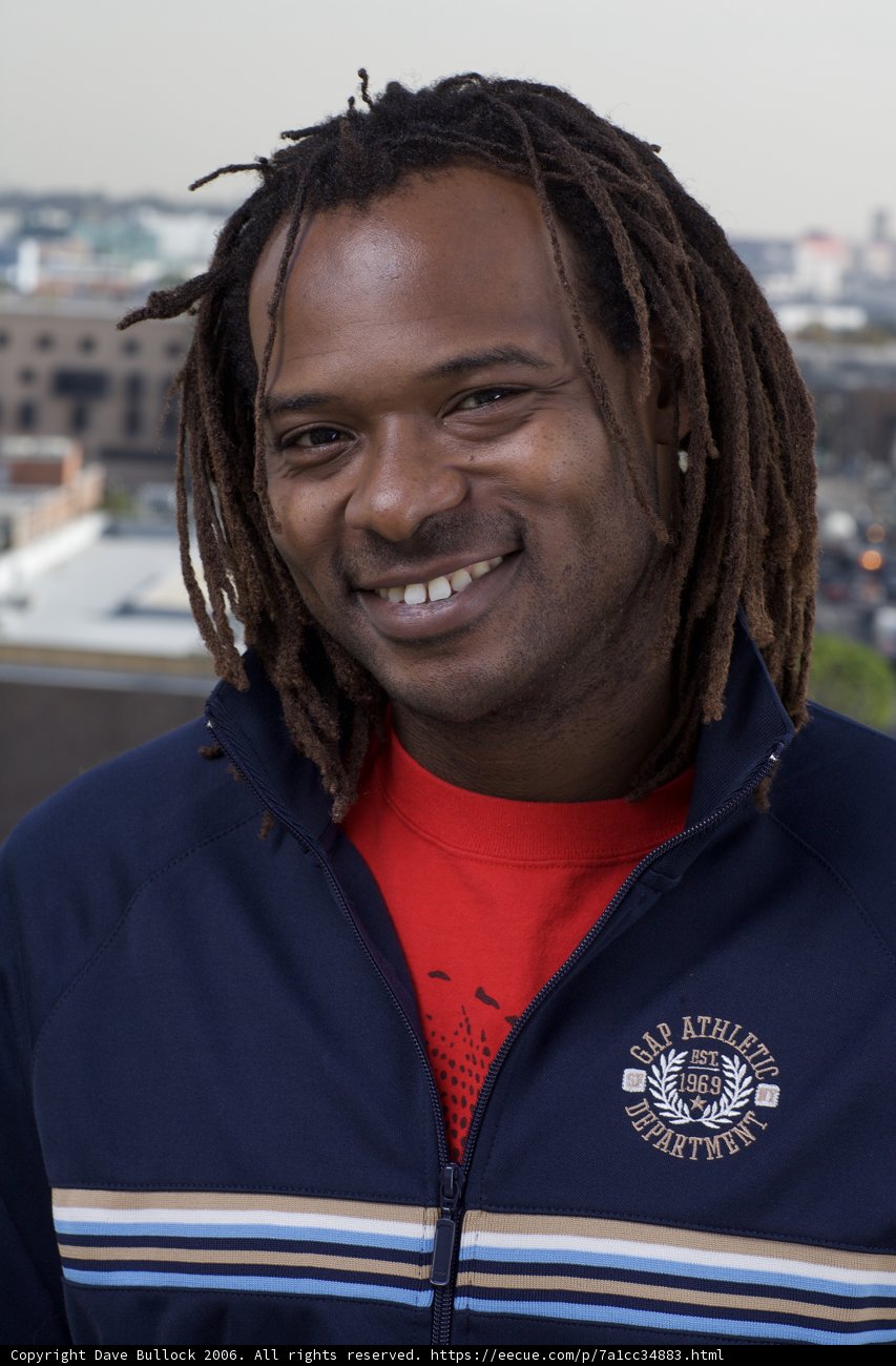 James M's Happy Smile in a Knitwear Sweater