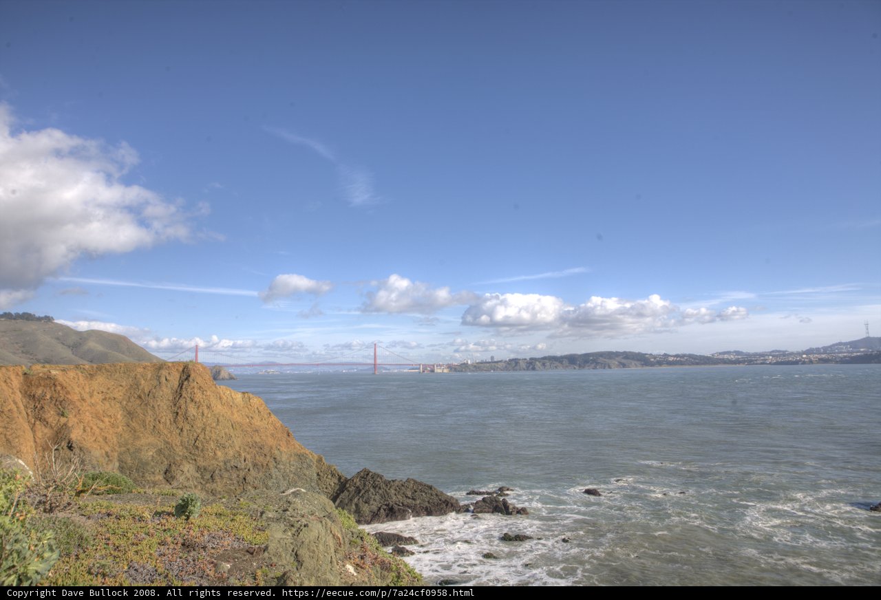 The Golden Gate Bridge from atop the Promontory