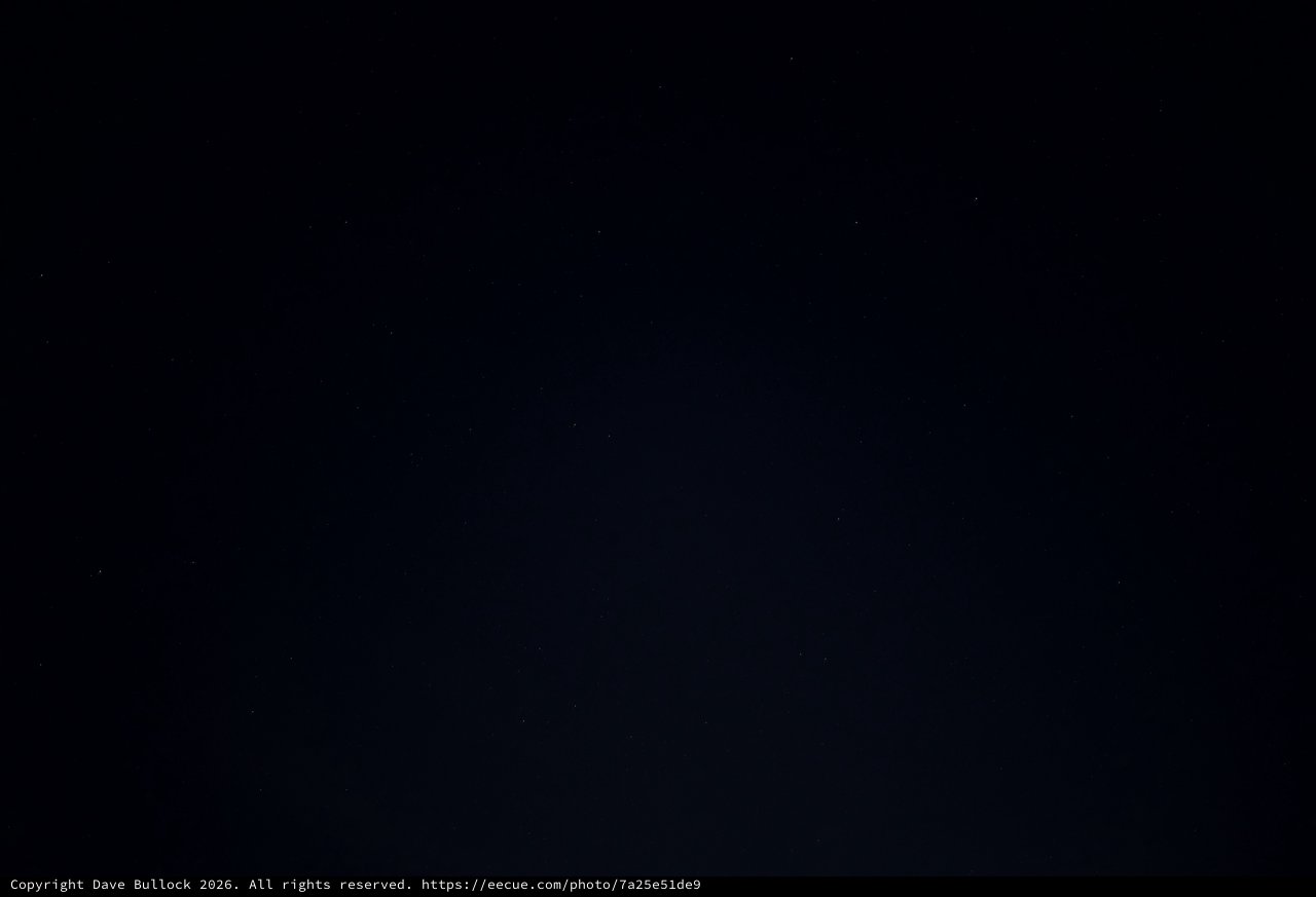Faint Stars Over Mount Diablo Night Sky
