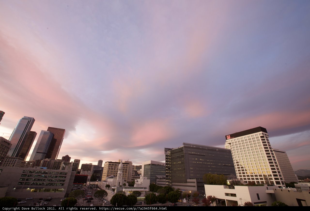 Sunset over Downtown LA