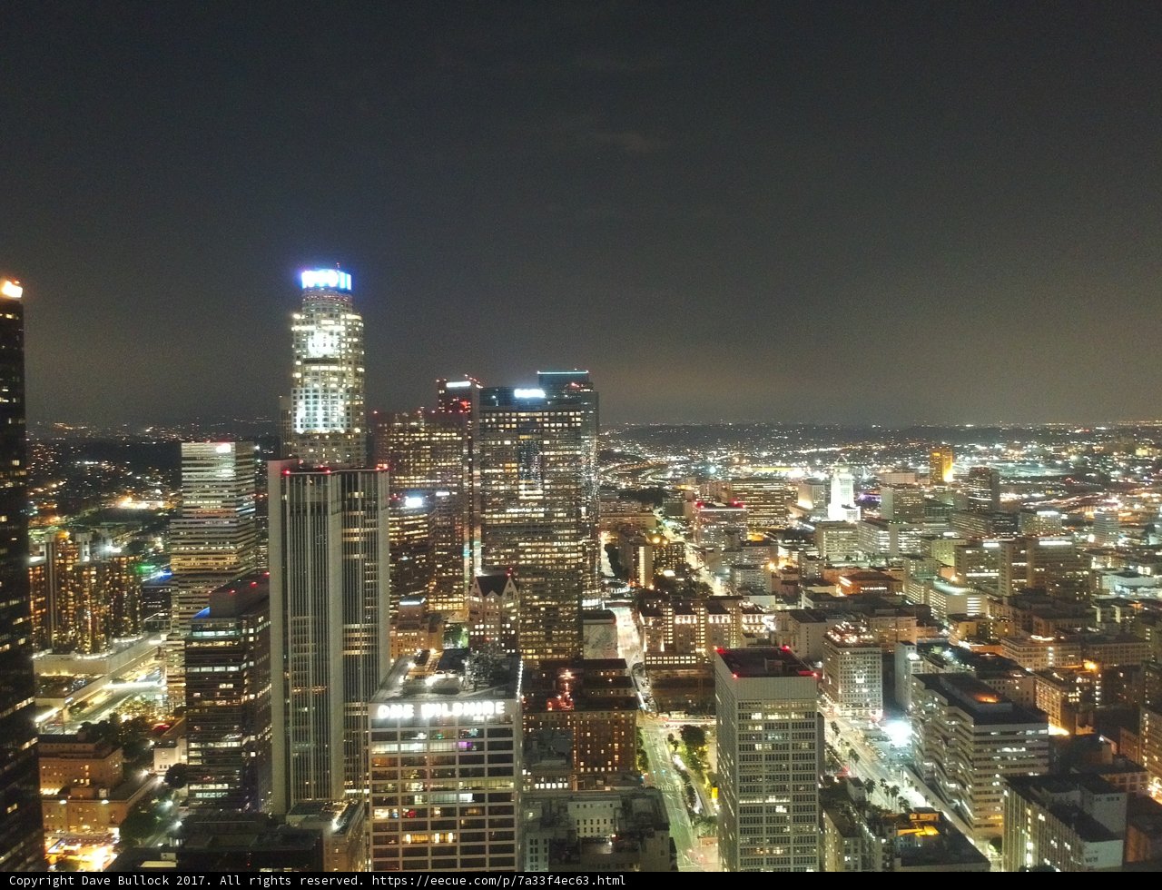 Nightscape of Los Angeles from Above