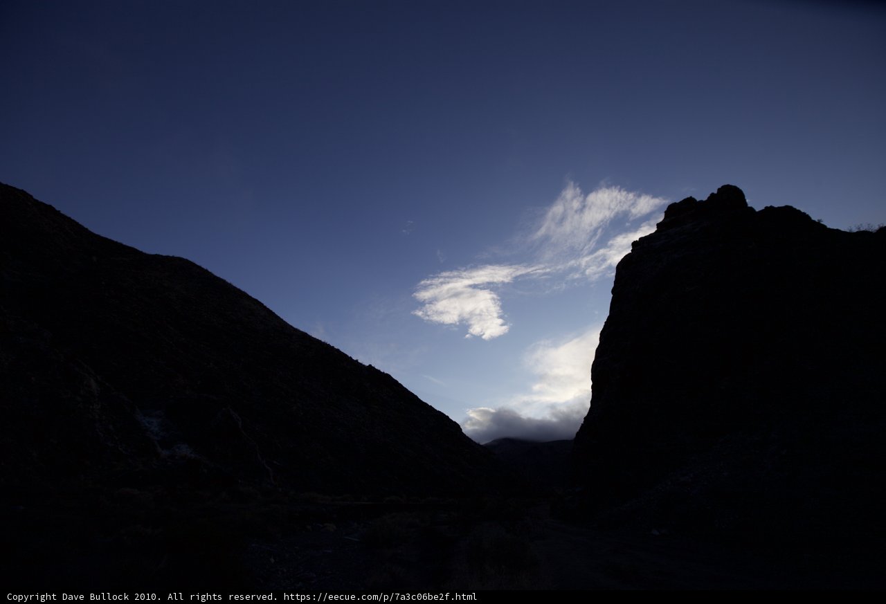 Cloudy Valley at Sunset