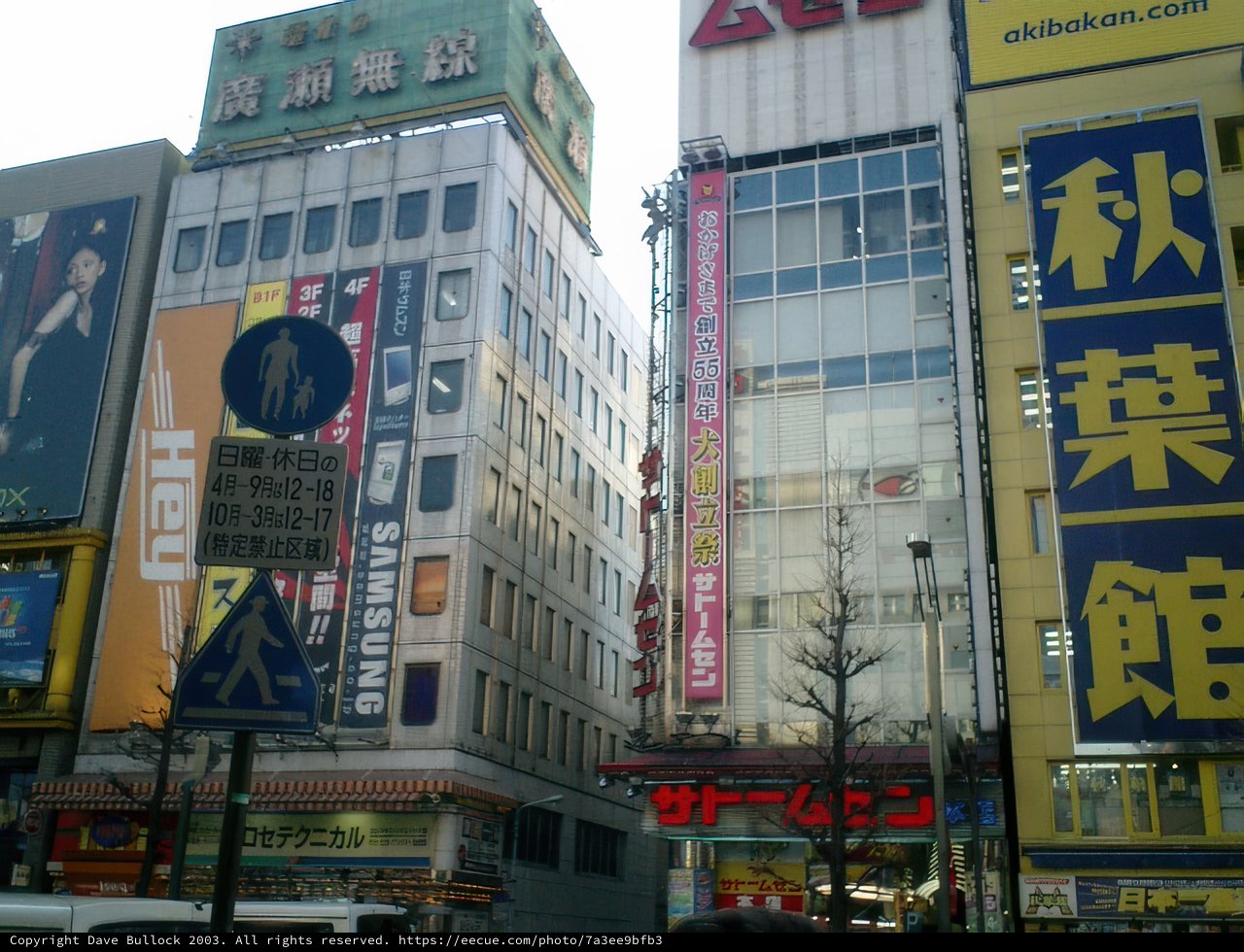 Metropolis Building with Multitude of Signs