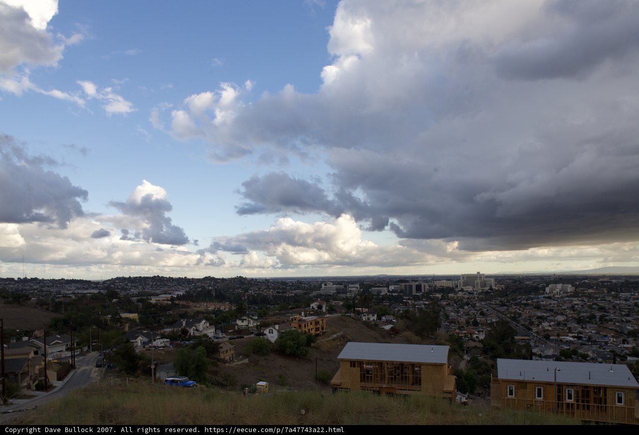 A serene view of the landscape on a cloudy day