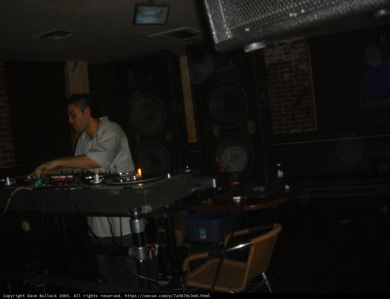 DJ set in the dark