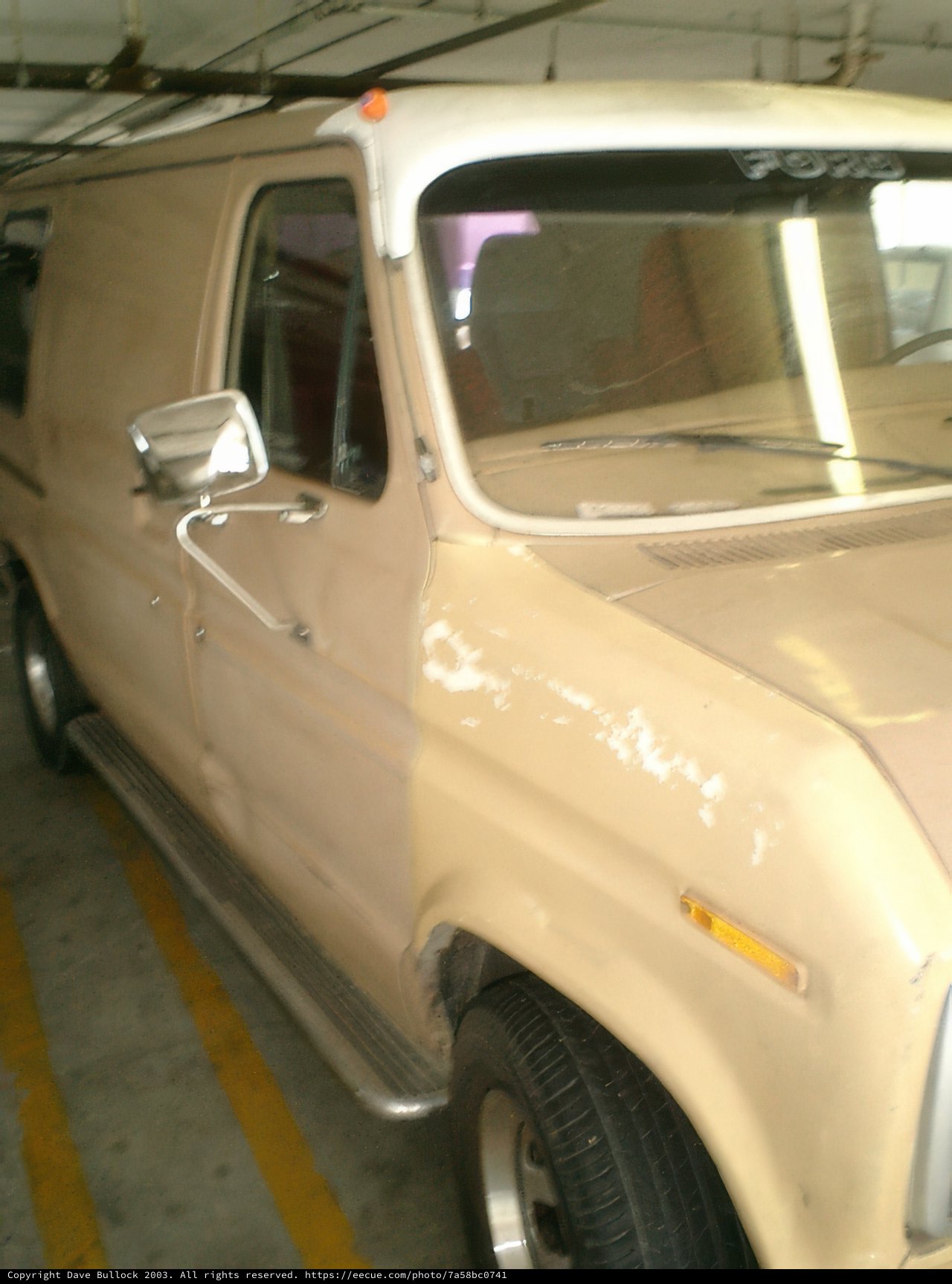 Parked Van in a Secure Garage