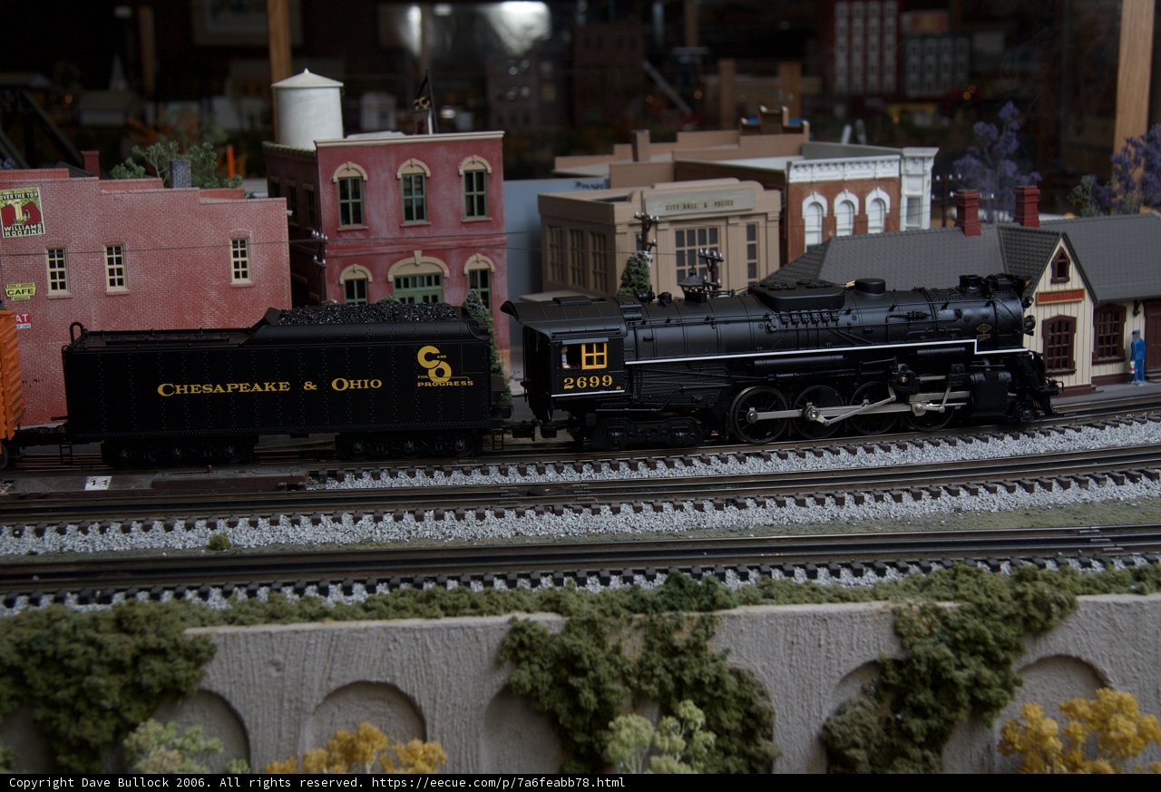 Model Train Chugs Through Picturesque Town