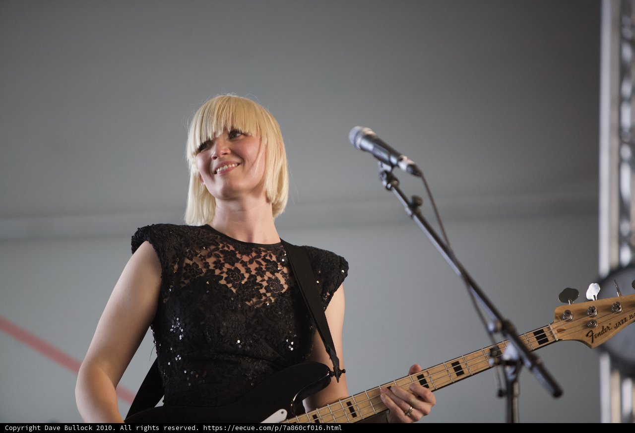 Sharin Foo rocks out on the bass guitar at Coachella