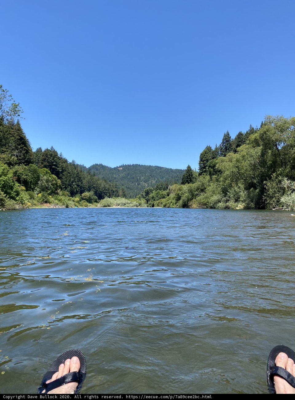 River Water and Summer Sandals