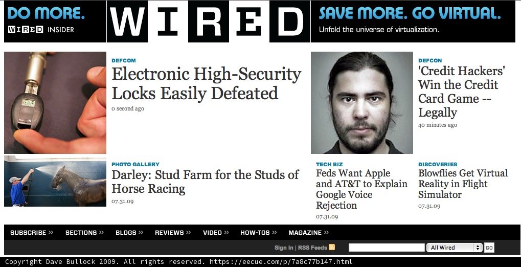 Wired Magazine's New Website Advertisement