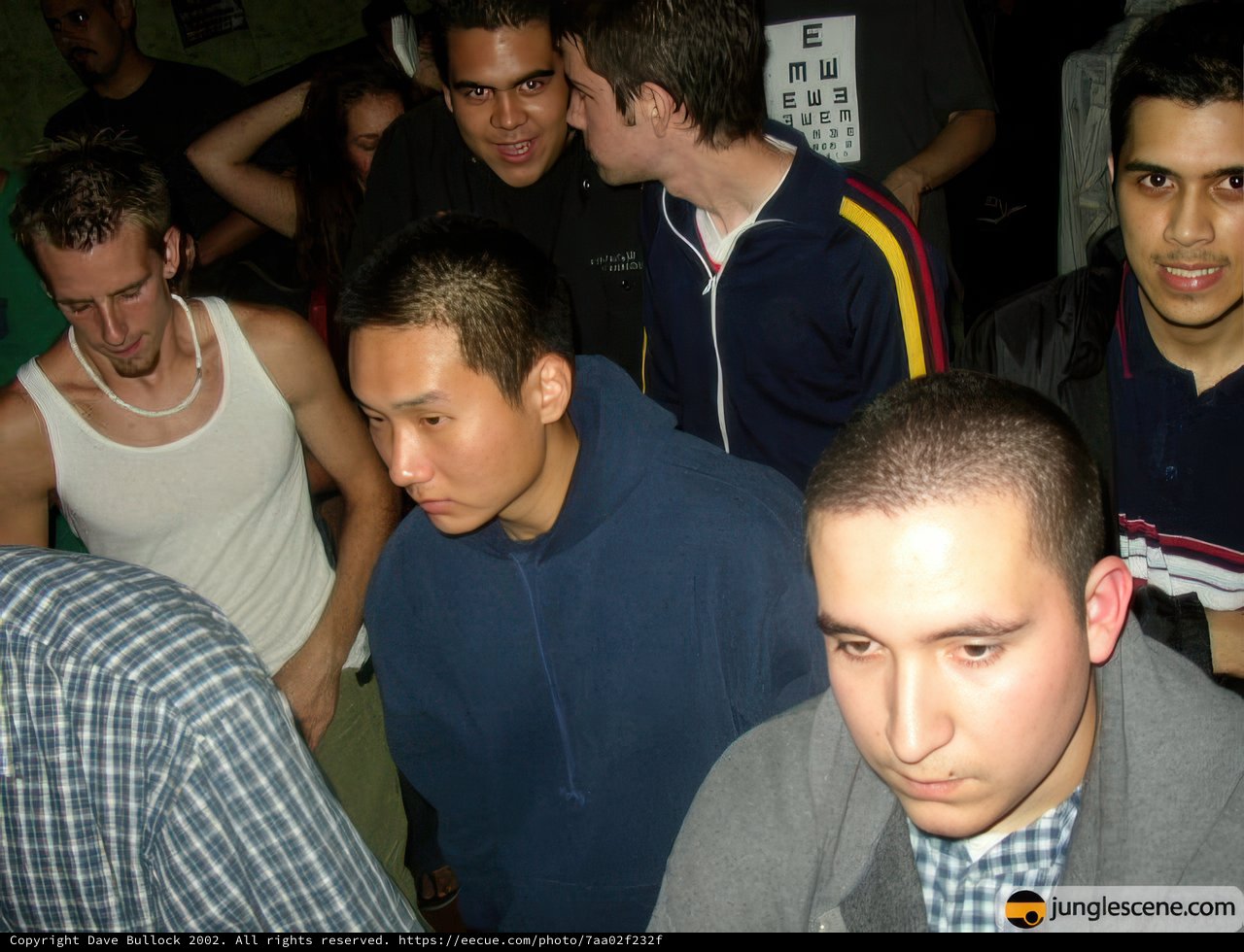 Crowd of Men at Night Club