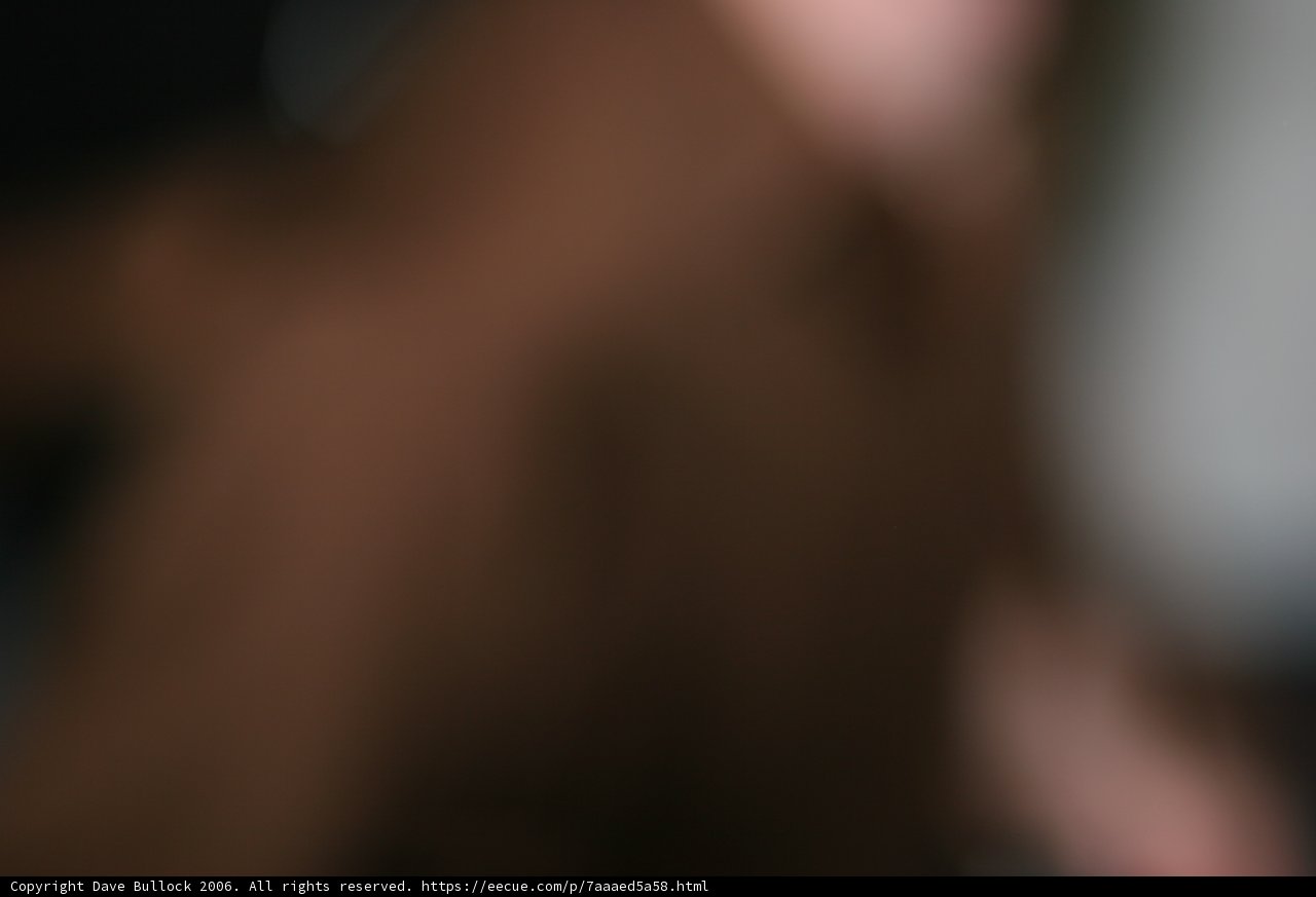 Blurry figure in a brown coat