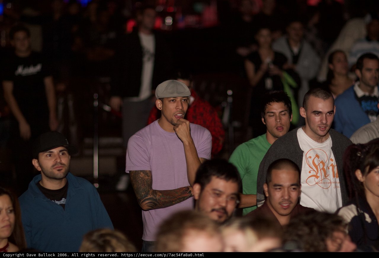 Nightclub Crowd in Baseball Hats