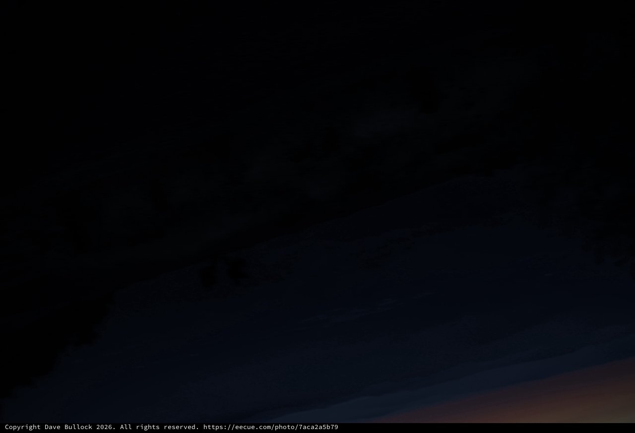 Deep Night Sky Over Mount Diablo's Dark Silhouette